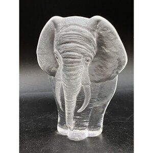 Mats Jonasson Elephant 6” Glass Figure